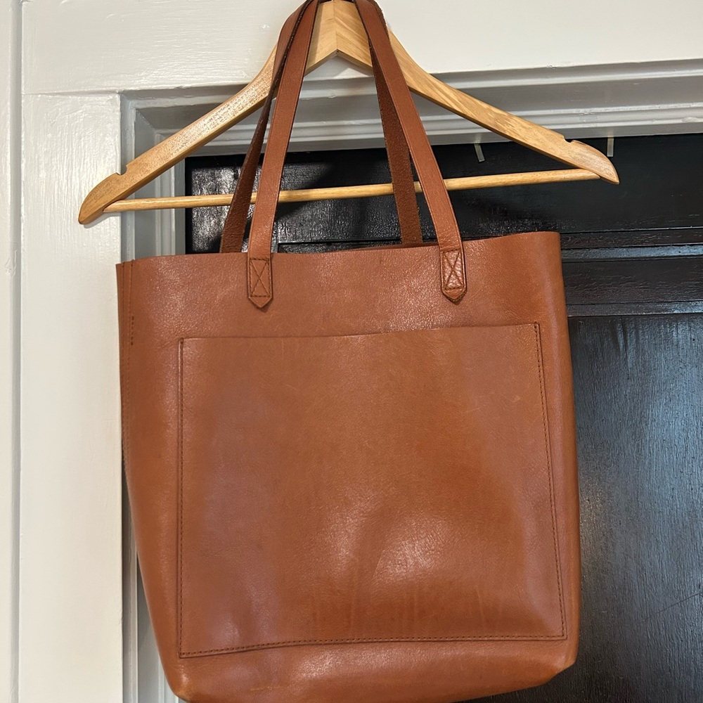 Madewell Tan Leather Tote Bag